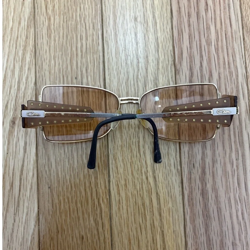Authentic Vintage Cazal MOD.947 COL.497 Germany Gold Eyeglass Frames‎ Only